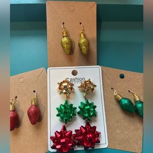 6 Pack Christmas Earring Bundle